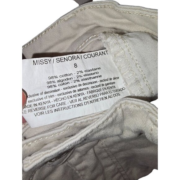 Gloria Vanderbilt Skimmer Capris Slimming Effect Size 9 Missy Cream Jj3670 - Picture 4 of 8